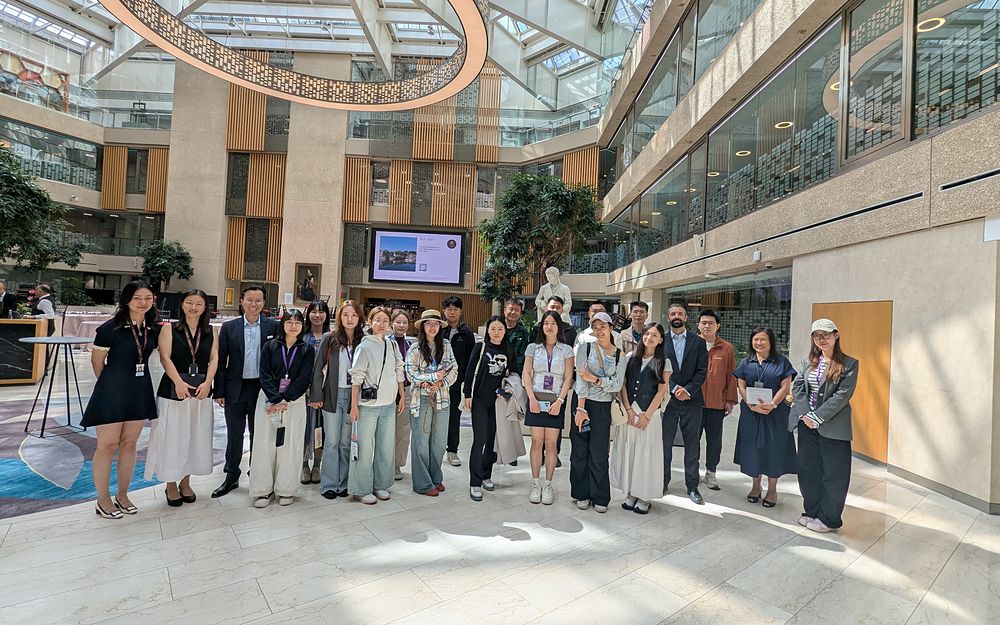 The group in the atrium at Coutts, 440 Strand